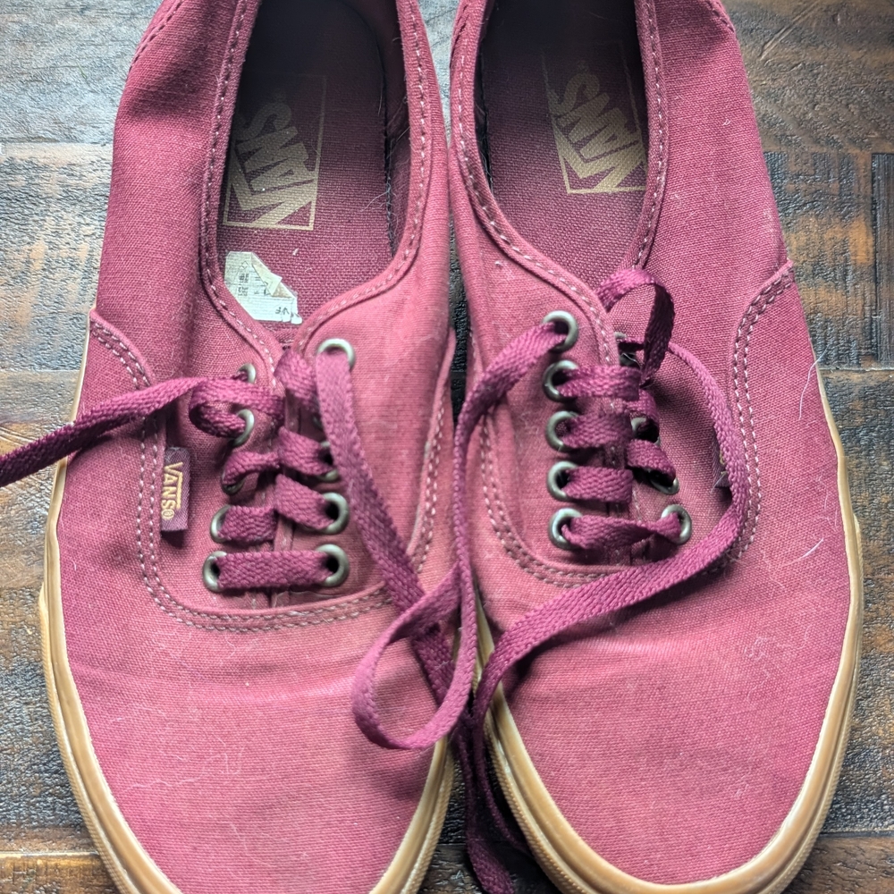 Vans Women's Burgundy Canvas Sneakers